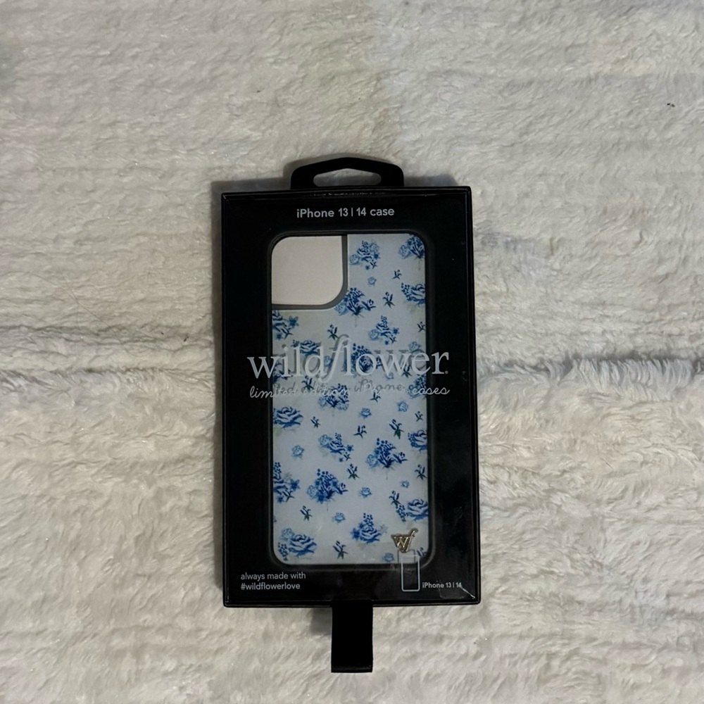 Wildflowers White and Blue Floral iPhone Case